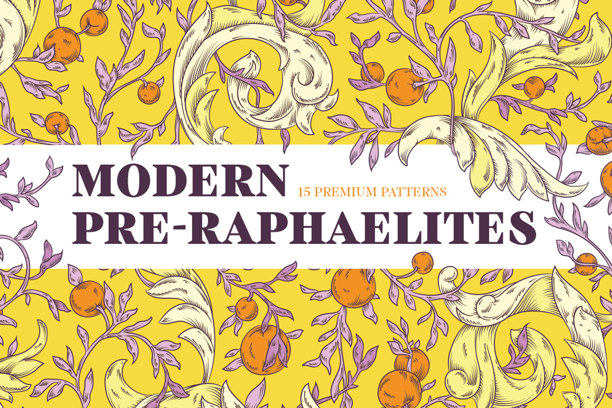 Modern Pre-Raphaelites patterns, a Pattern Graphic by Piñata (Photo 1 of 15)