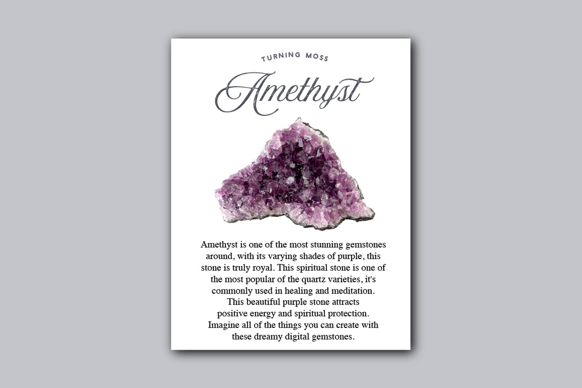 Amethyst - Gemstone Specimens, an Object Graphic by Turning Moss (Photo 5 of 7)