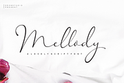 Mellody - Lovely Script, a Script Font by Sronstudio (Thumbnail 1 of 8)