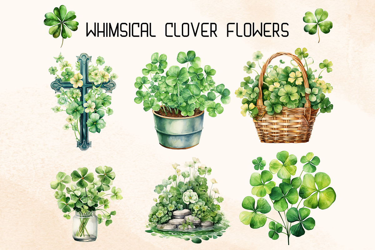 Whimsical St Patrick Day Elements, a Seasonal Illustration by GiraffeCreative (Photo 5 of 19)