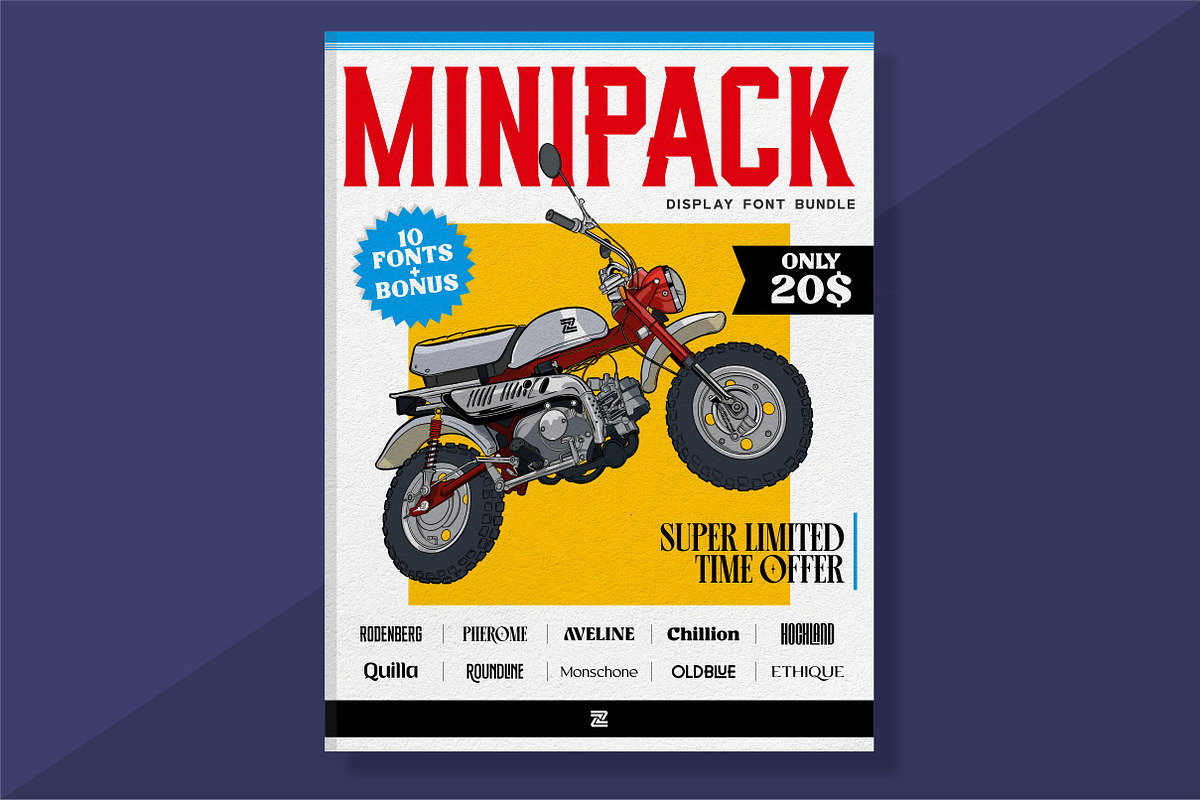 Mini-Pack Display Font Bundel+ Bonus, a Font by Bagerich Type Foundry (Photo 1 of 11)
