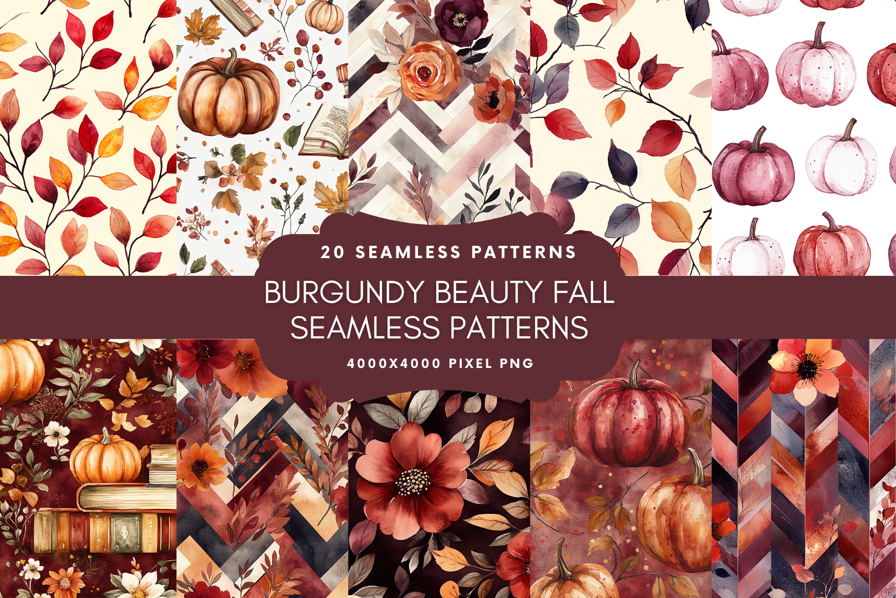 Burgundy Beauty Seamless Pattern, a Pattern Graphic by NadiaTheronArt