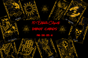 Tarot Cards - 10 Editable Vector