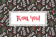 Winter holiday floral patterns, a Pattern Graphic by Cozy pattern shop (Thumbnail 11 of 11)