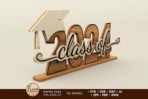 Class of 2024 Graduation Template, a Templates & Theme by LaserCutano