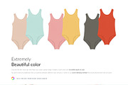 Baby/ Female Swimsuit 5xMock-ups, a Print Template by Mocca Mockups Store (Thumbnail 4 of 5)