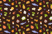 Healthy food seamless patterns, a Pattern Graphic by Good Studio (Thumbnail 5 of 12)