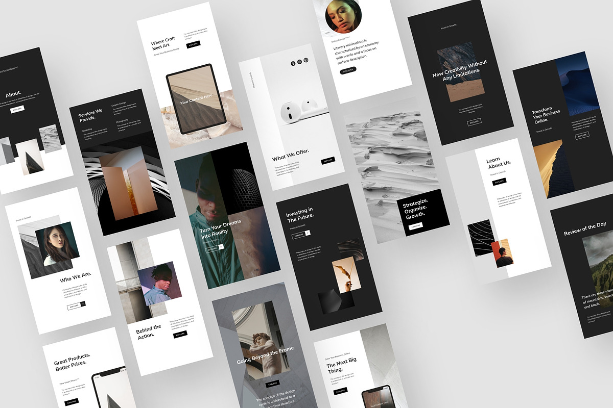 Amoled Social Media Canva Template, a Social Media Template by Goashape Studio (Photo 1 of 7)