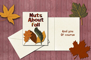 Autumn Leaves Procreate Stamp Set