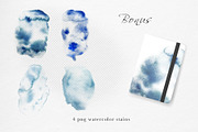 Blue Abstract Watercolor Backgrounds, a Texture Graphic by Navenzeles (Thumbnail 9 of 10)