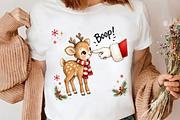 Cute Christmas Reindeer Boop PNG Art, a Seasonal Illustration by CrexoraLab (Thumbnail 8 of 8)
