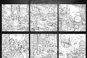 Cozy Sci-Fi Adult Coloring Pages, a Brochure Template by LA Design (Thumbnail 2 of 10)