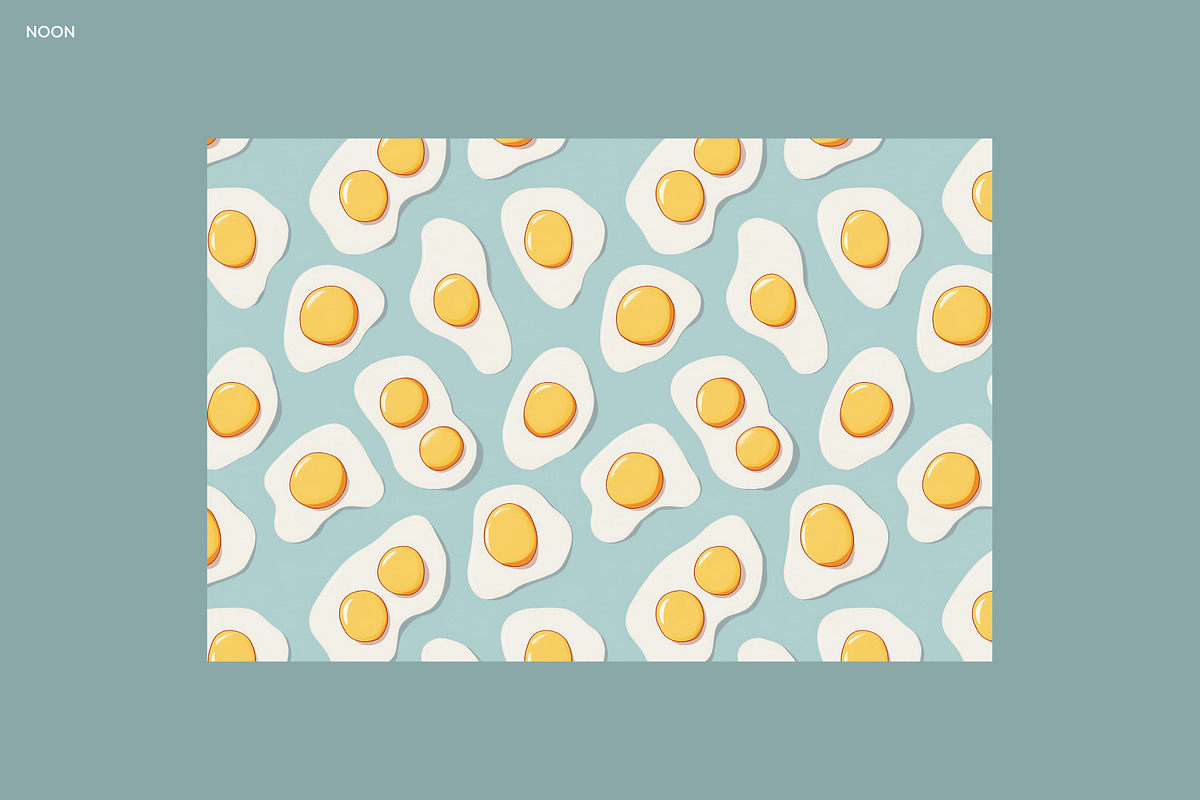 Egg Yolk Seamless Pattern, a Pattern Graphic by Oday Noon (Photo 2 of 2)