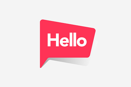 Hello Speech Bubbles Vector Set
