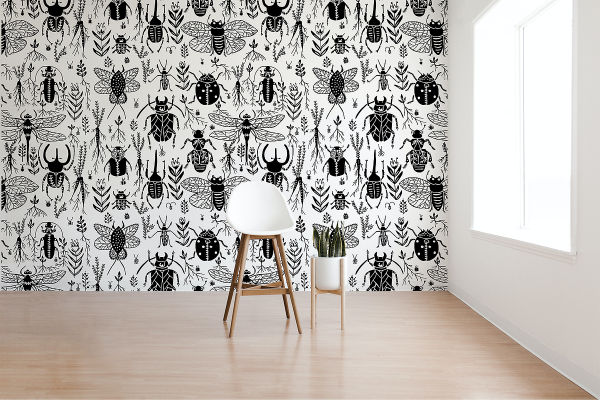 Floral and Insects Folk Art, a Pattern Graphic by Arie Clares (Photo 4 of 11)
