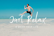 White Sand. Font + Extras., a Script Font by ClipArtRoom (Thumbnail 3 of 9)
