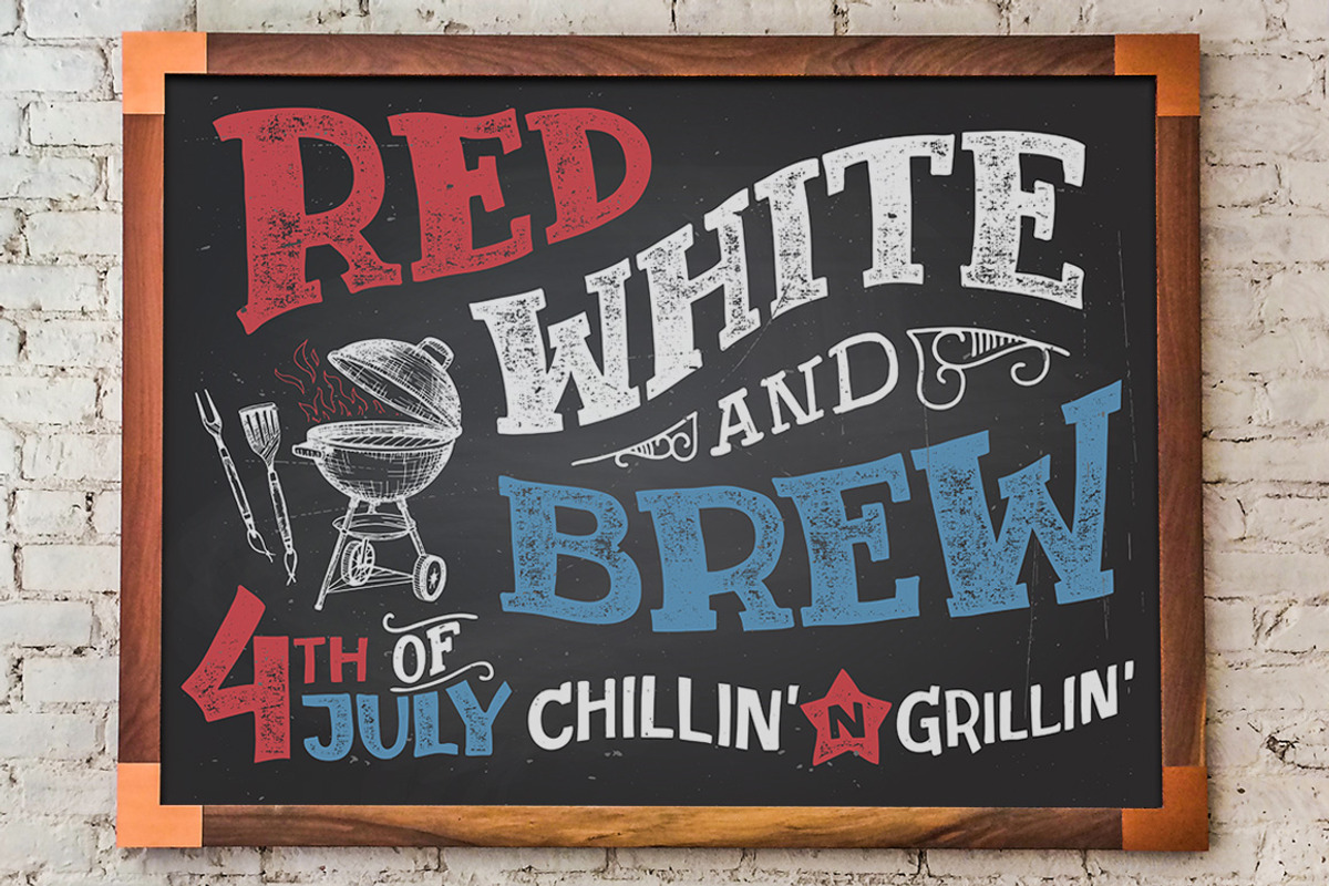 Red White and Brew 4th of July, a Texture Illustration by Paul Lesser (Photo 1 of 2)