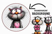 Sweet Valentine Cats & Hearts Clipar, an Illustration by Libby Wishes (Thumbnail 4 of 7)