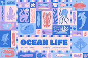 Ocean Life | Graphic Collection, an Animal Illustration by katieromanoff_art (Thumbnail 1 of 11)