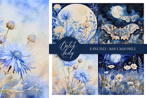 Summer Night Cornflower Backgrounds