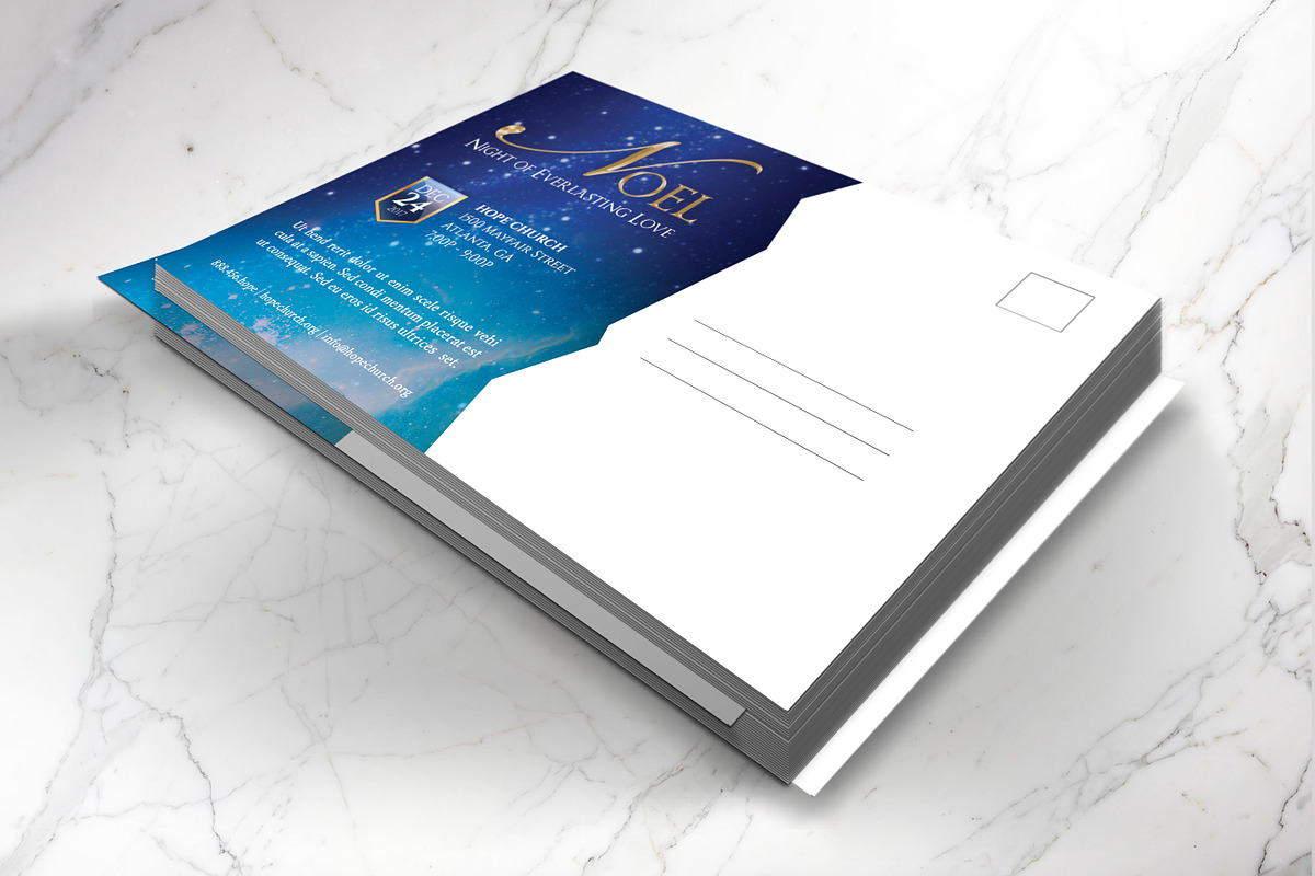 Noel Christmas Postcard Photoshop, a Flyer Template by Godserv Designs (Photo 7 of 11)