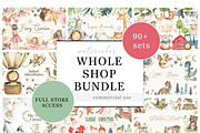 Whole Shop Bundle, an Animal Illustration by Flora+Bear (Thumbnail 1 of 15)