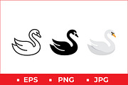 Swan Bird Vector Design, a Solid Icon by Artonix (Thumbnail 1 of 2)