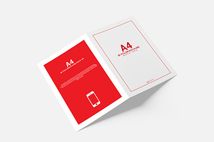 A4 A5 Bi-Fold Brochure Mock-Up