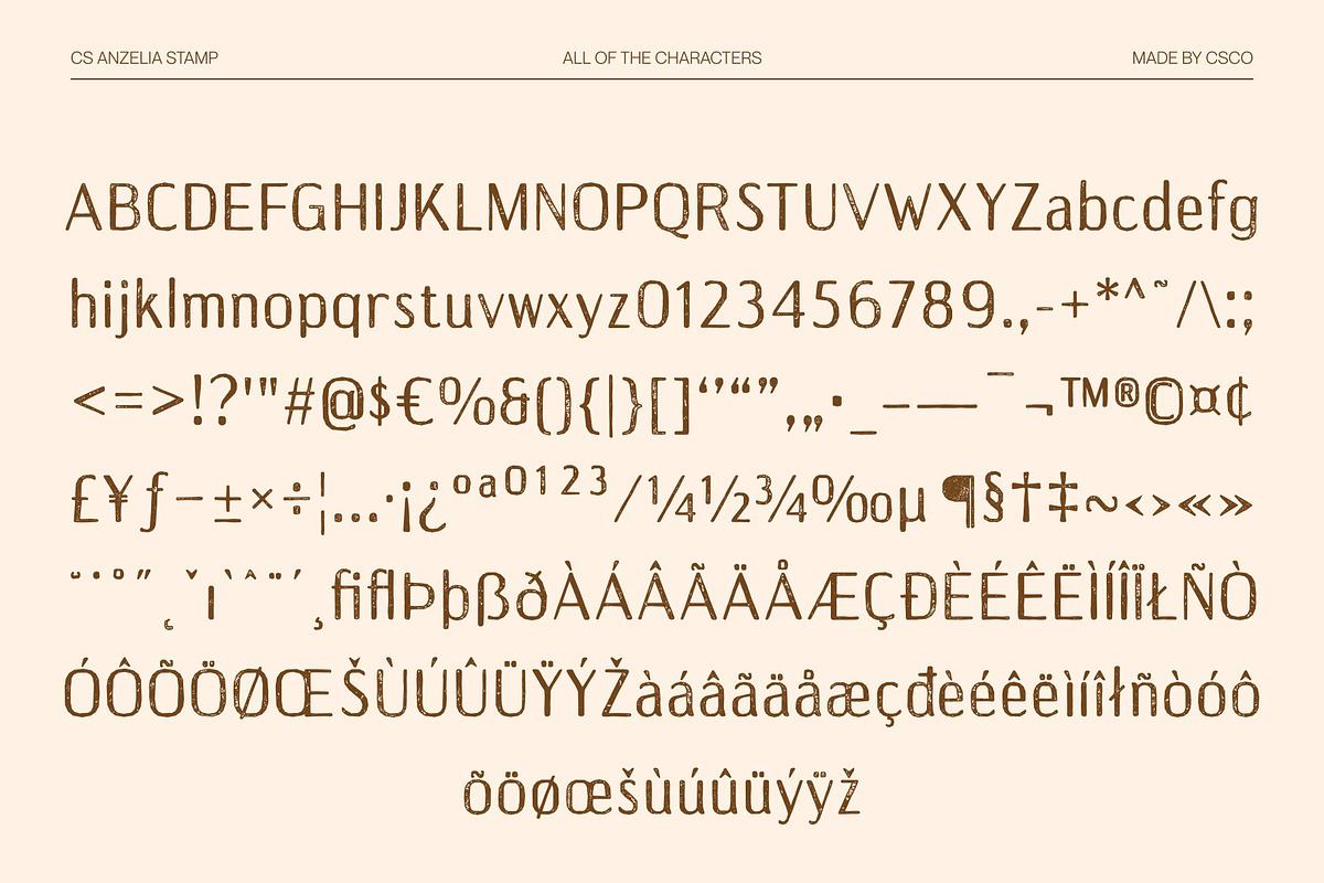 CS Anzelia Stamp, a Sans Serif Font by Craft Supply Co. (Photo 8 of 8)