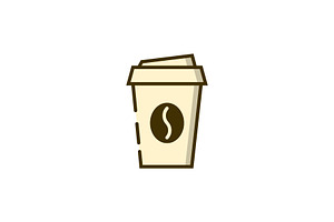 Disposable Coffee Cup Outline Icon