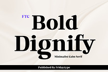 Bold Dignify - Minimalist Calm Serif
