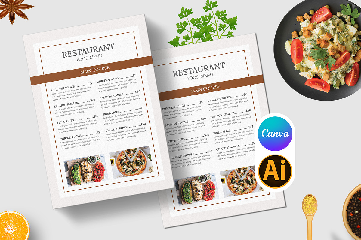 Restaurant Menu | Food Menu | Canva