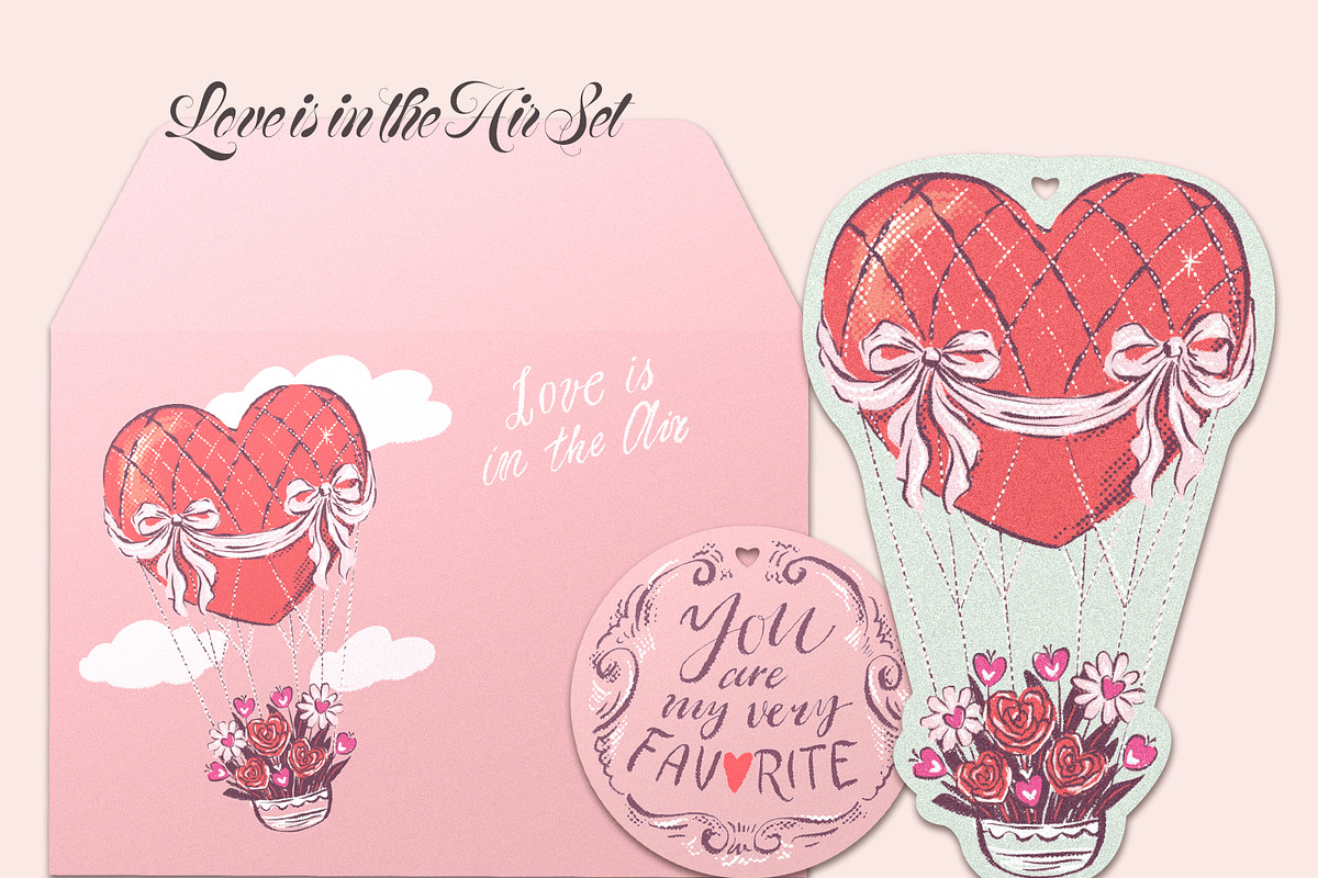 Valentine's Cards Die-Cut Shapes, a Seasonal Illustration by HannaSymo (Photo 11 of 13)