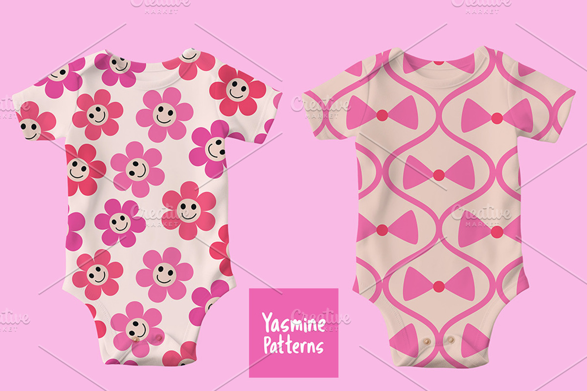 Preppy Coquette Patterns Collection, a Pattern Graphic by Yasmine Patterns (Photo 4 of 6)