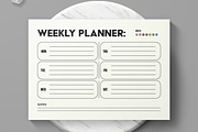 Clean Weekly Planner Template Design, a Stationery Template by MightyDesign (Thumbnail 2 of 6)