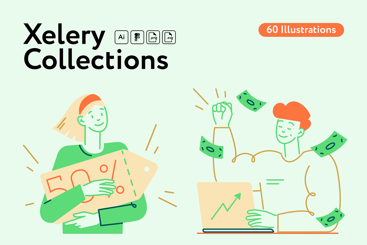 Xelery Illustrations Collection, a Finance Illustration by Welovegraphics (Photo 1 of 10)
