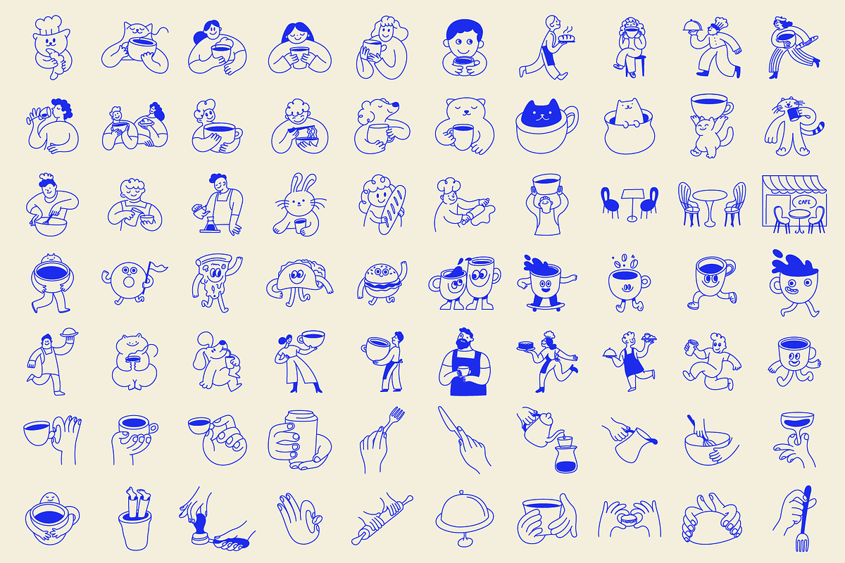Cafe, vector illustrations, prints, a Graphic by venimo (Photo 6 of 14)