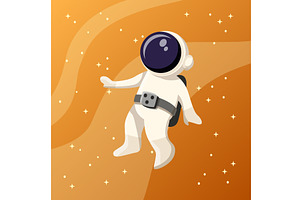 Spacemen Illustration. Person, Stars