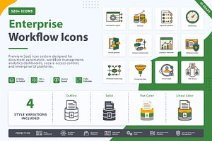 Enterprise Workflow Icons Pack, an Outline Icon by vexper
