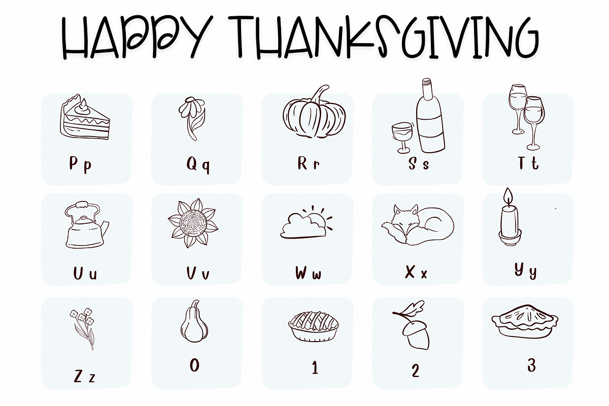 Happy thanksgiving| Symbols Fonts, a Symbol Font by Sirinart (Photo 3 of 6)