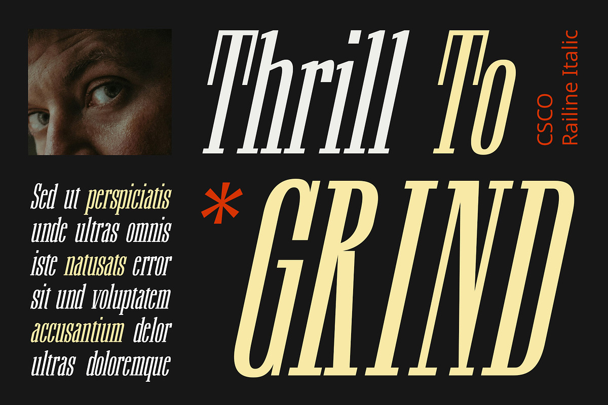 Railine – Condensed Serif, a Serif Font by Craft Supply Co. (Photo 3 of 8)