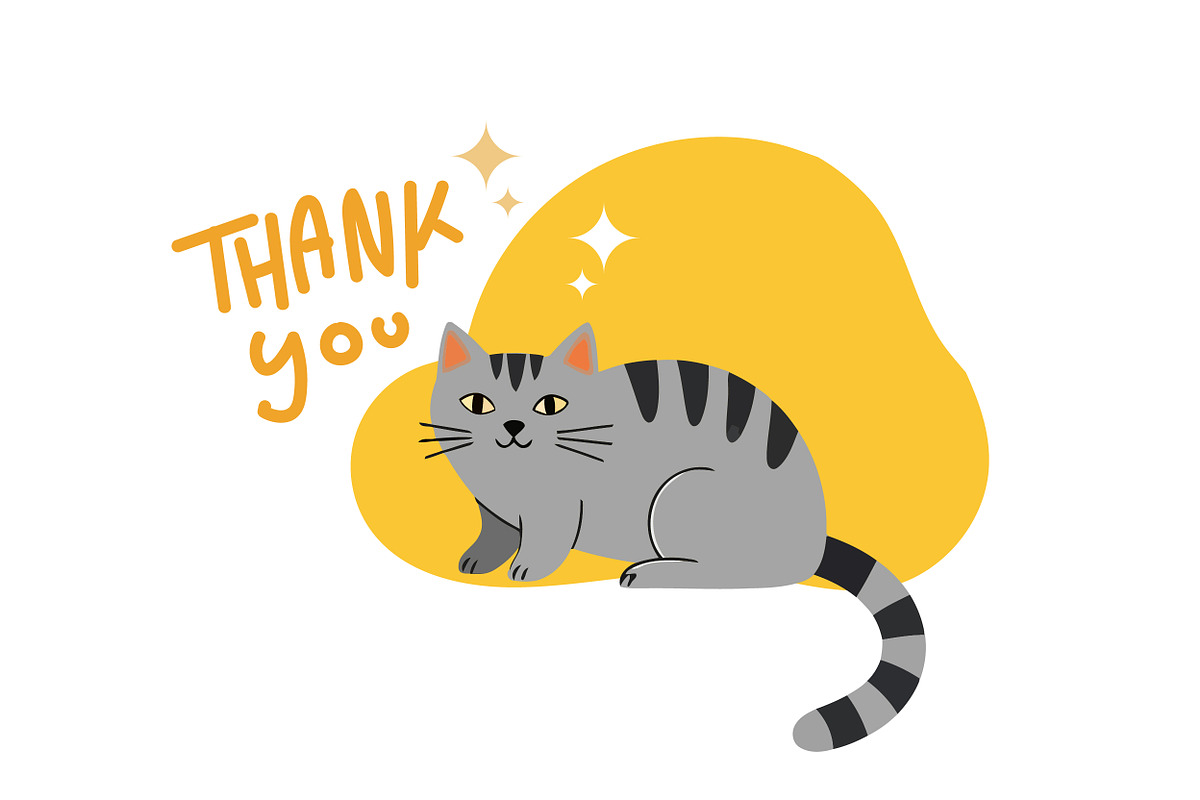 Cute Playful Cat - Vector Collection, an Animal Illustration by OtpirusGraphic (Photo 5 of 5)