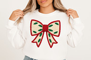 Christmas Coquette Bow Crochet Faux, an Illustration by Craft Nest (Thumbnail 3 of 5)