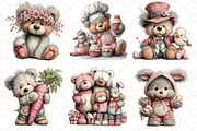 Whimsical Easter Teddy Bear Clipart, an Illustration by Black Bird Studio (Thumbnail 3 of 6)