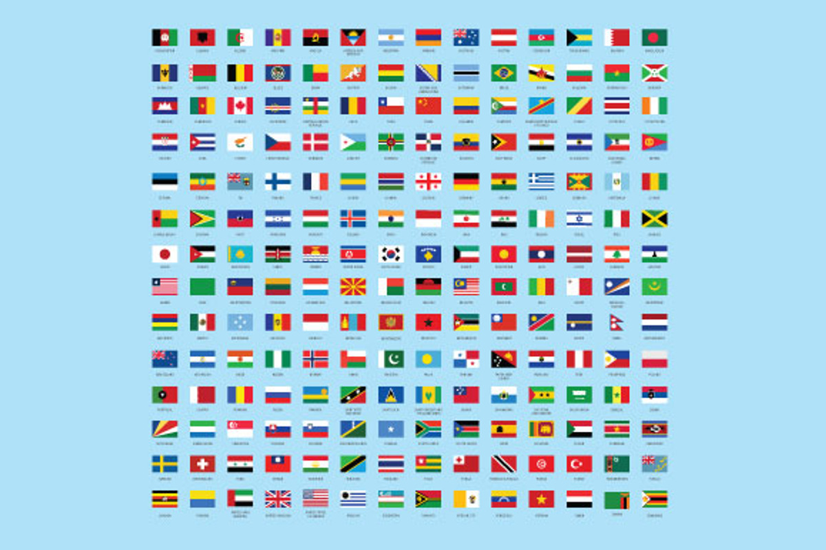 Flat World Flag (round & rectangle), an Illustration by Design Shop (Photo 2 of 5)
