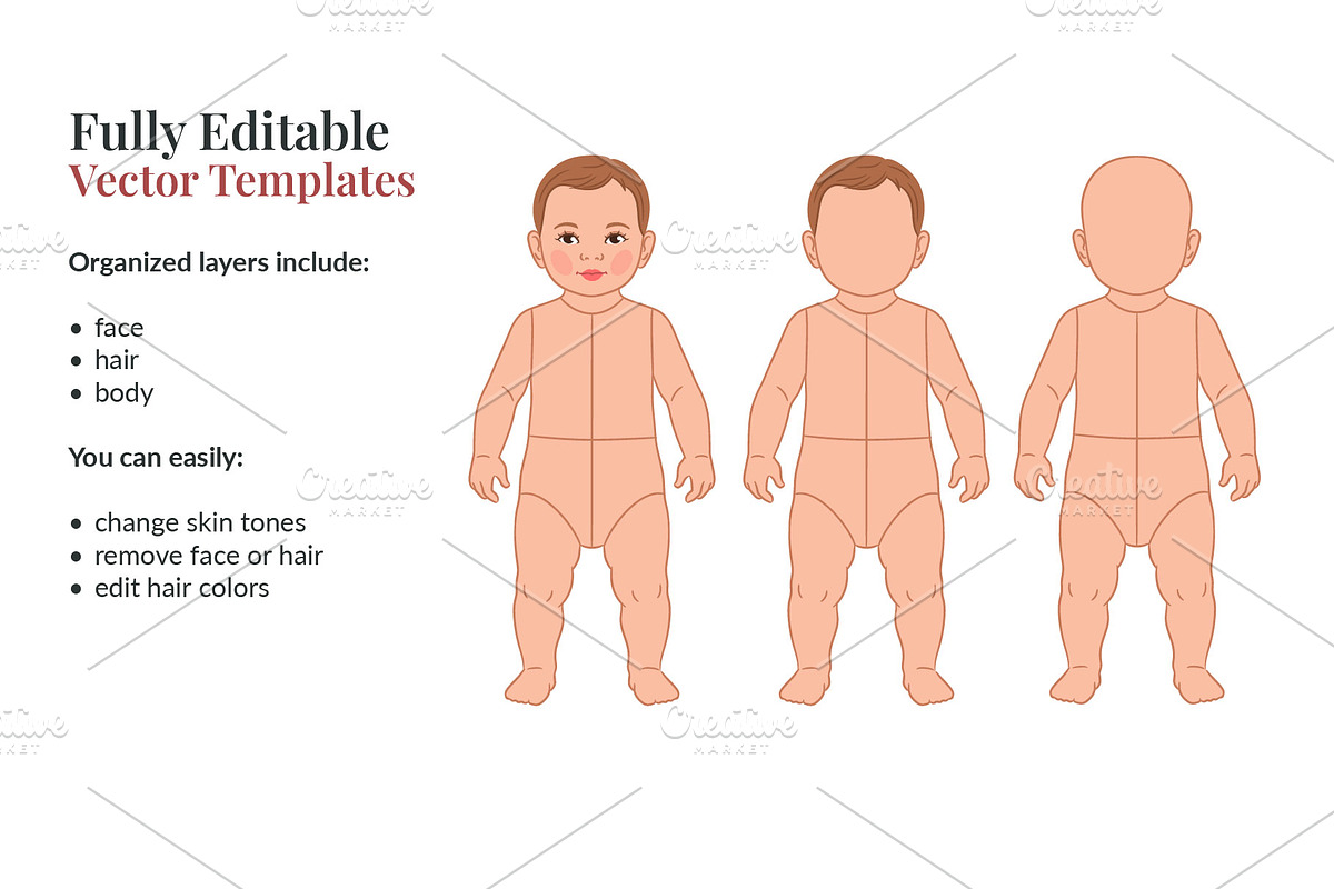 Baby Fashion Croquis Bundle, a Person Illustration by Shorena Fashion Draws (Photo 5 of 11)