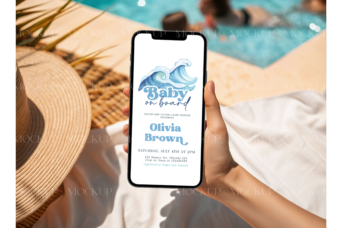 Summer Handheld Phone Mockup, a Product Mockup by MockupWizard (Photo 3 of 4)