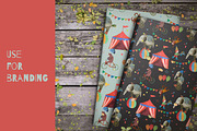 Circus Animals Watercolor patterns, a Pattern Graphic by watercolor kamill (Thumbnail 6 of 9)