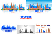 Cologne Germany skyline illustration, an Illustration by Sky and glass (Thumbnail 1 of 6)