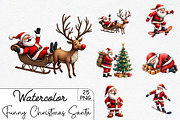 Funny Christmas Santa Clipart 1Bundl, an Illustration by CrexoraLab (Thumbnail 1 of 5)